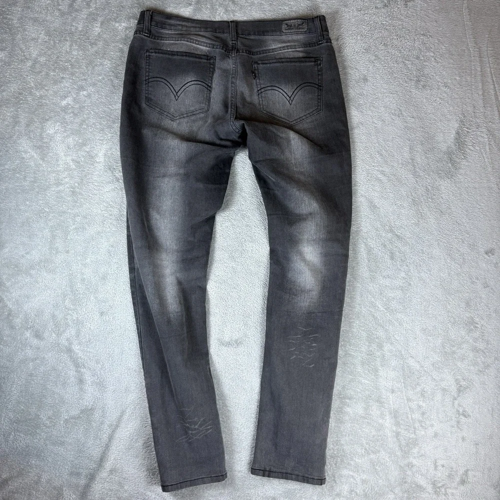 Levis 524 Jeans Womens Size 13 M Black Denim Too Superlow Skinny Pants‎